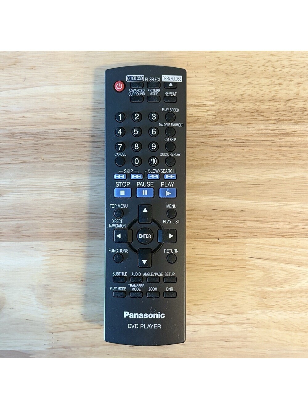 Genuine Panasonic EUR7631240 DVD Player Remote Control Tested OEM